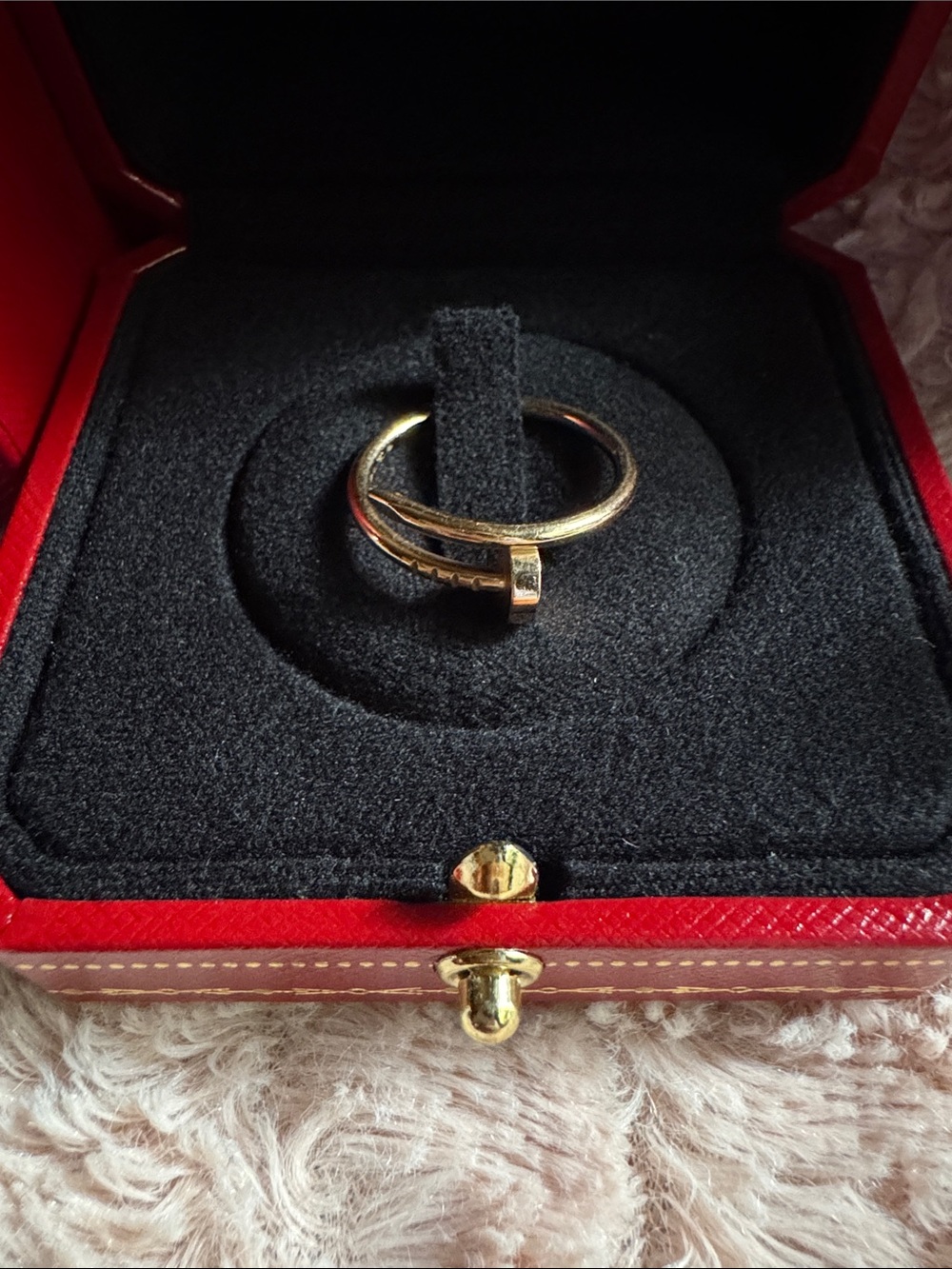 Cartier 18k Rose Gold Juste un clou Ring with Twist Detail - Picture 8 of 16